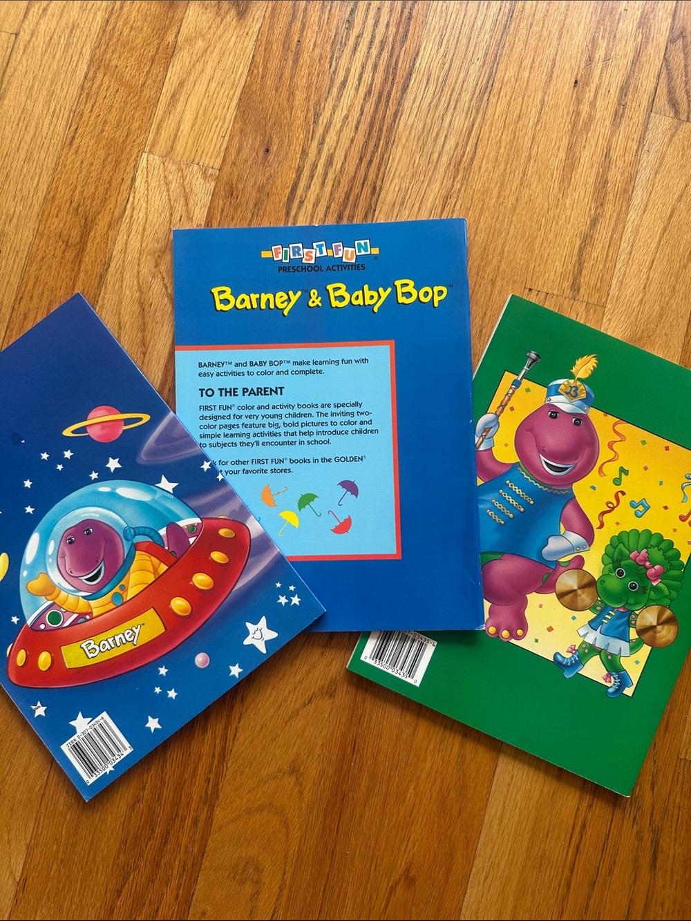 Vintage Barney & Baby Bop Coloring & Activity Books - Blue, Green, Purple - Picture 9 of 9